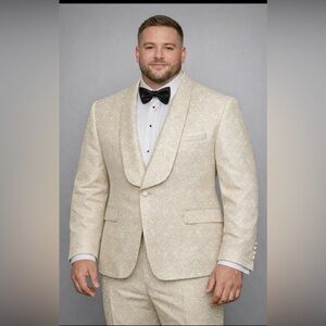 Men's Cream Tuxedo.  Jacket and Pants